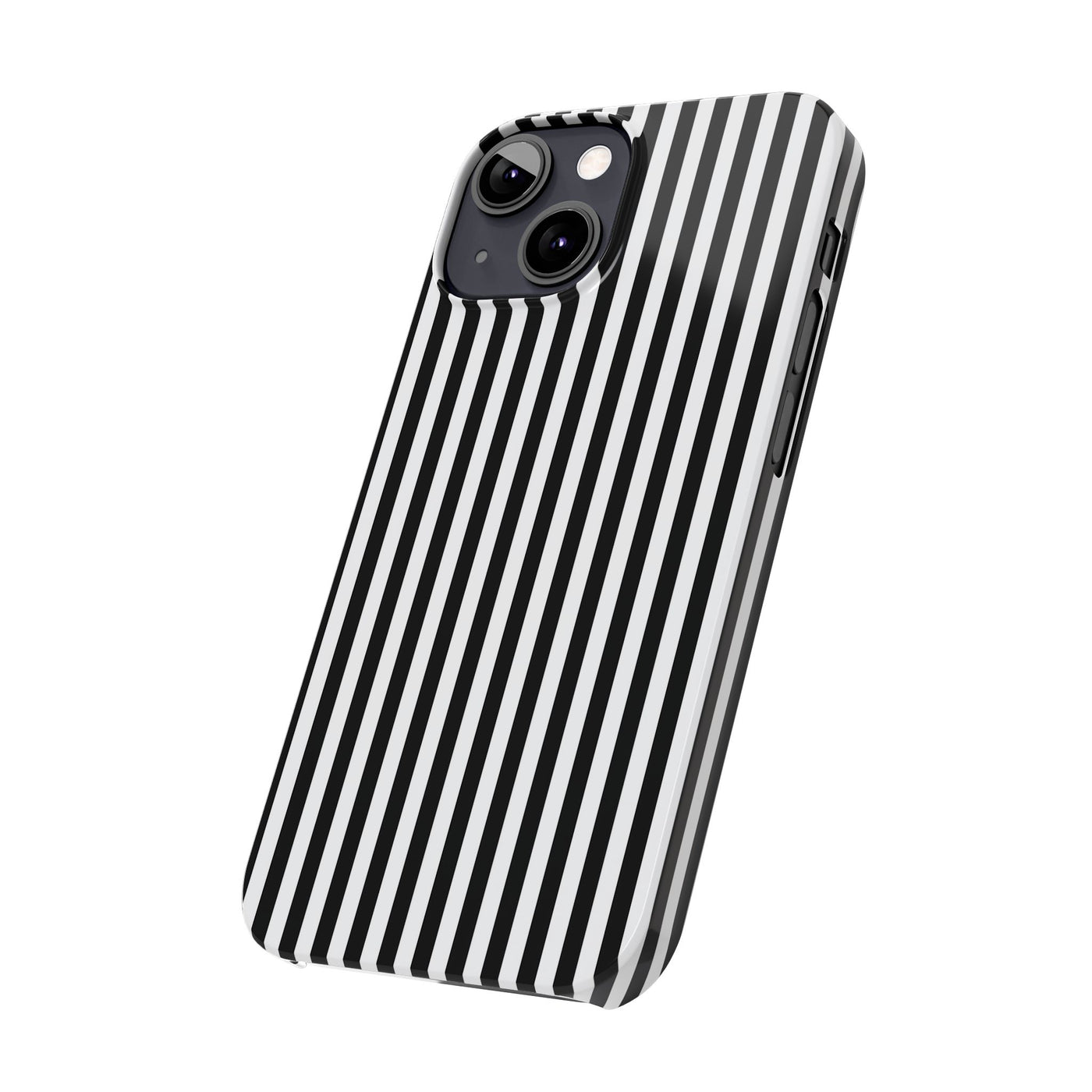 Slim Black White Striped Cute Phone Case for Iphone 16 - | iPhone 15 Pro Max Case | iPhone 14 Case Iphone 13 12 11 10 9 8 7 Gift for Her - Studio40ParkLane