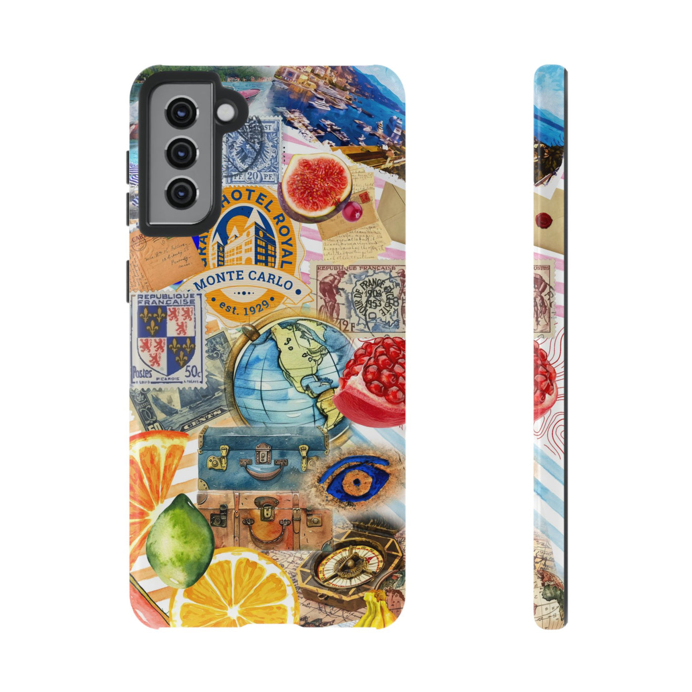 Cute European Summer Collage Phone Case, for IPhone 16 Case | Iphone 15, Iphone 14, IPhone 13 Case, 11 8 7, Samsung Galaxy S24, S23, S22, S21 Extra Protective