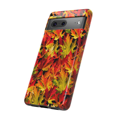 Fall Leaves Impact Resistant, Cute Phone Cases for Samsung S24, S23, S22, S21, IPhone 15 pro Iphone 14 pro Iphone 13 IPhone 12 Iphone 11