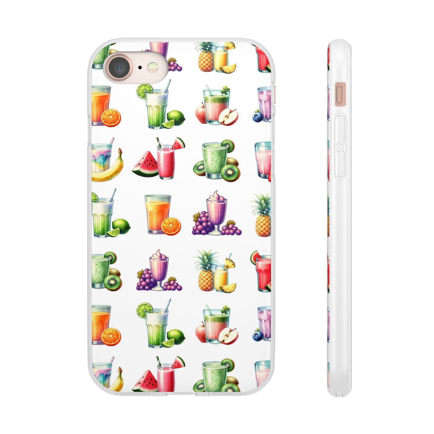 Cute Flexi Phone Cases, For Iphones and Samsung Galaxy Phones, Tropical Summer Fruit Cocktails, Galaxy S23 Phone Case, Samsung S22 Case, Samsung S21, Iphone 15, Iphone 14, Iphone 13