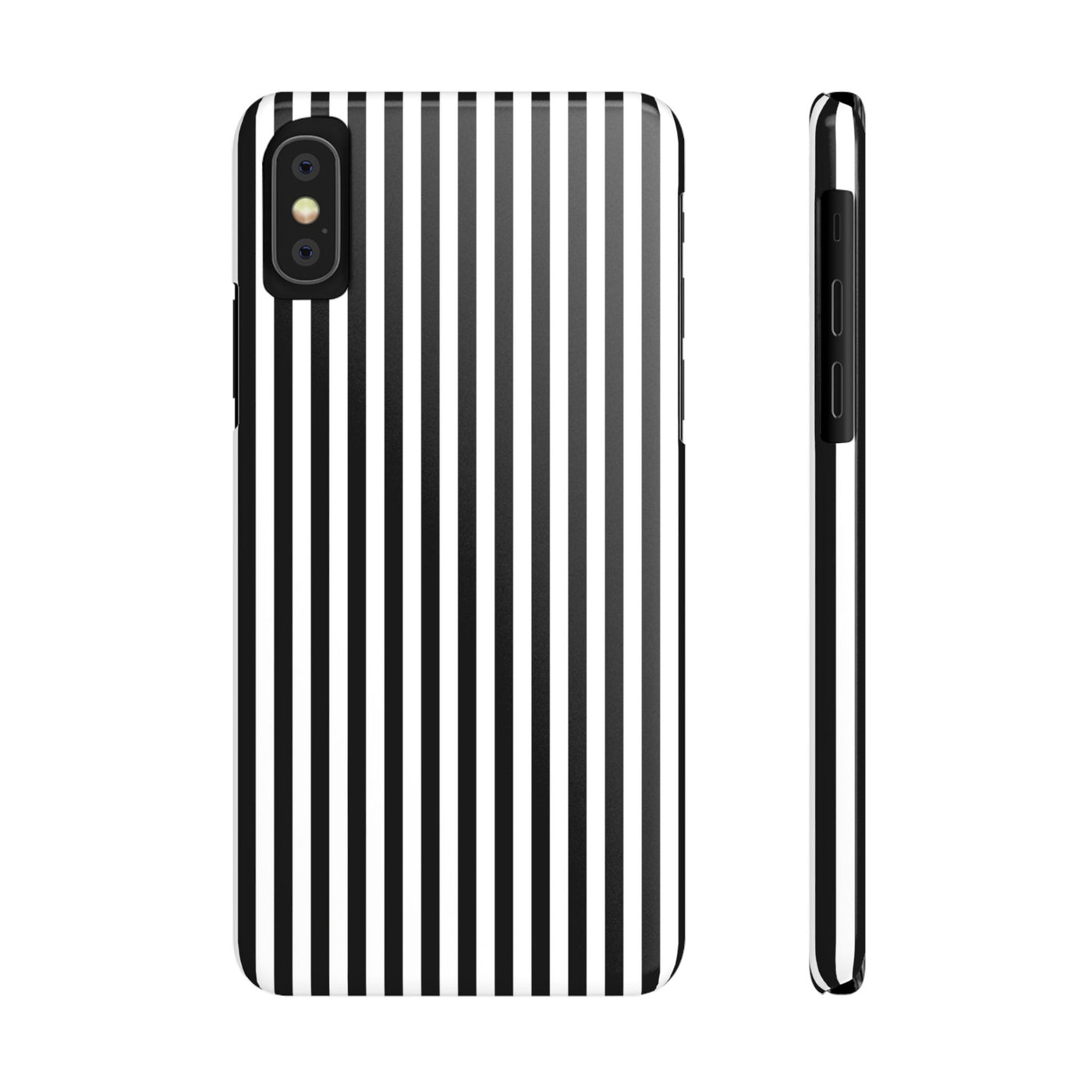 Slim Black White Striped Cute Phone Case for Iphone 16 - | iPhone 15 Pro Max Case | iPhone 14 Case Iphone 13 12 11 10 9 8 7 Gift for Her - Studio40ParkLane