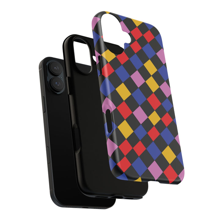 Aesthetic Tough Colorful Checkerboard Phone Case Premium - For iPhone 17 Pro Max iPhone 16 Pro iPhone 15 Iphone 14 Plus 13 Pro 12 11 10 XR - Studio40ParkLane