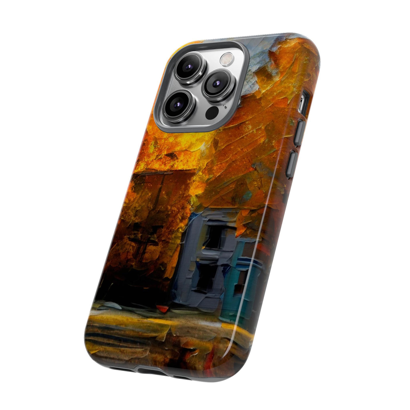 Impact Resistant, Fall Leaves Oil Painting, Cute Phone Cases for Samsung S24, S23, S22, S21, IPhone 15 pro Iphone 14 pro Iphone 13 IPhone 12 Iphone 11