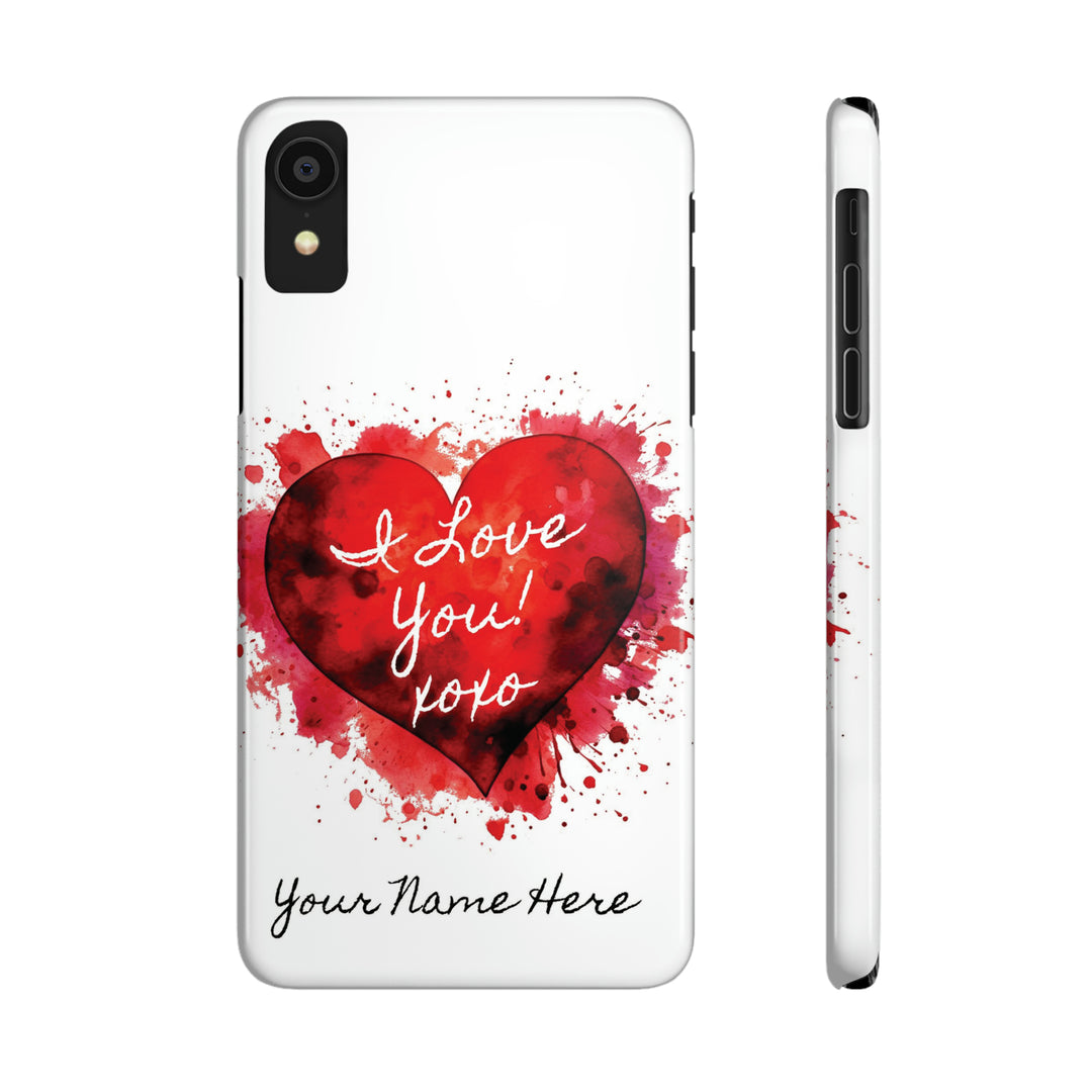 Slim Personalized Slim Cute iPhone Cases - | iPhone 15 Case | iPhone 15 Pro Max Case, Iphone 14 Case, Iphone 14 Pro Max, Iphone 13, Valentine Heart Love - Studio40ParkLane