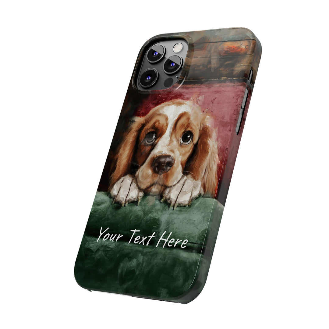 Slim Personalized Cute iPhone Cases - | iPhone 15 Case | iPhone 15 Pro Max Case, Iphone 14 Case, Iphone 14 Pro Max, Iphone 13, Cocker Spaniel Dog - Studio40ParkLane