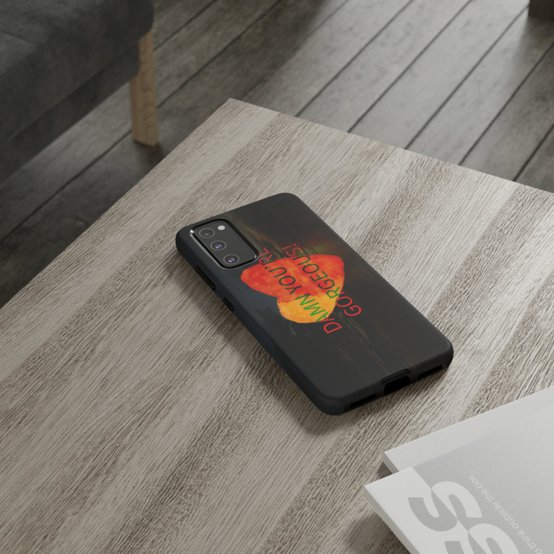 Cute Samsung Phone Case | Aesthetic Samsung Phone Case | Sunset Heart | Galaxy S23, S22, S21, S20 | Luxury Double Layer | Cool - Studio40ParkLane