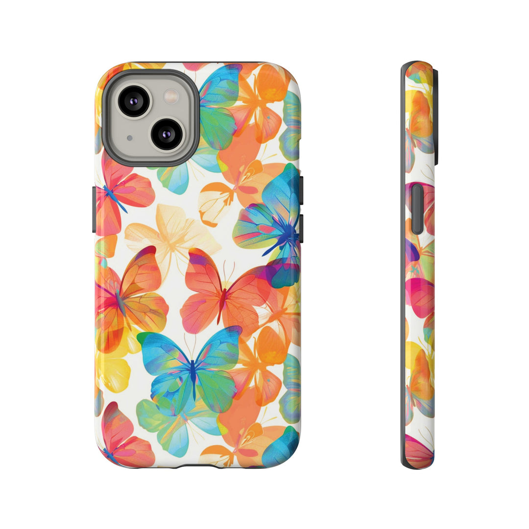 Cute Samsung Case | Cool Iphone Case | Summer Bright Butterflies, Samsung S24, S23, S22, S21, IPhone 15 Case | Iphone 14 Case, Iphone 13 Case - Studio40ParkLane