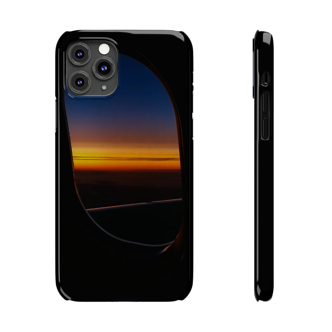 Slim Cute Phone Cases for Iphone - | iPhone 15 Case | iPhone 15 Pro Max Case, Iphone 14 Case, Iphone 14 Pro Max, Iphone 13, Airplane Window Sunset - Studio40ParkLane