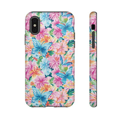 Premium Tough Butterflies Flowers Cute Phone Cases for Samsung S24, S23, S22, S21, S20, Plus and Ultra, Iphone 16 Pro Max,15, 14, 13, 12, 11, 10