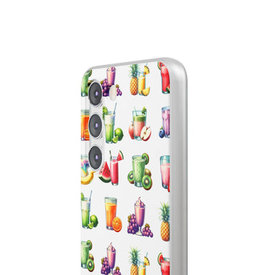 Cute Flexi Phone Cases, For Iphones and Samsung Galaxy Phones, Tropical Summer Fruit Cocktails, Galaxy S23 Phone Case, Samsung S22 Case, Samsung S21, Iphone 15, Iphone 14, Iphone 13