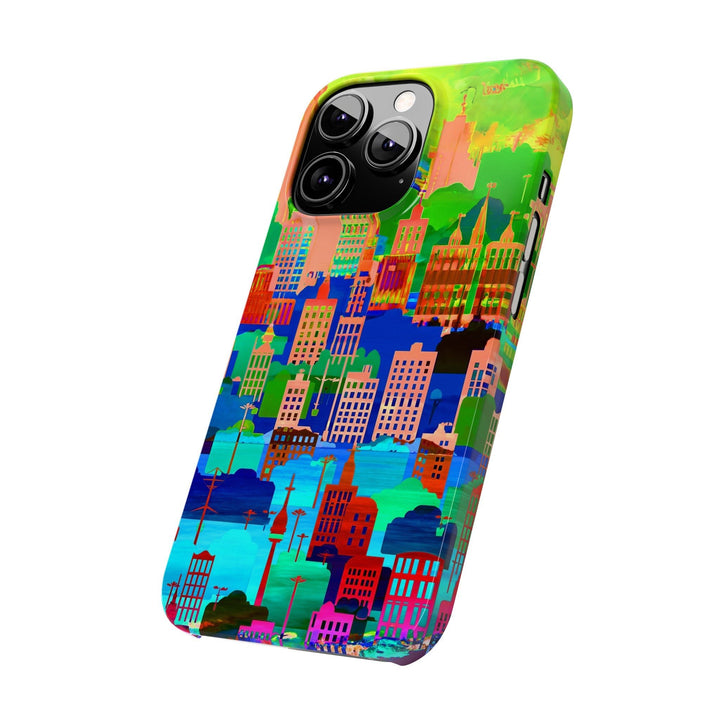 Slim Cute Phone Cases for Iphone - | iPhone 15 Case | iPhone 15 Pro Max Case, Iphone 14 Case, Iphone 14 Pro Max, Iphone 13, Summer City Skyline - Studio40ParkLane