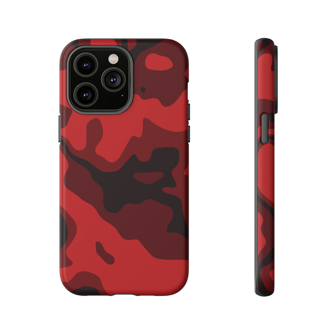 Cool Phone Case | Red Camouflage, For iPhone 15 Case | iPhone 15 Pro Case, Iphone 14 Case, Iphone 14 Pro Max Case, Protective Iphone Case - Studio40ParkLane