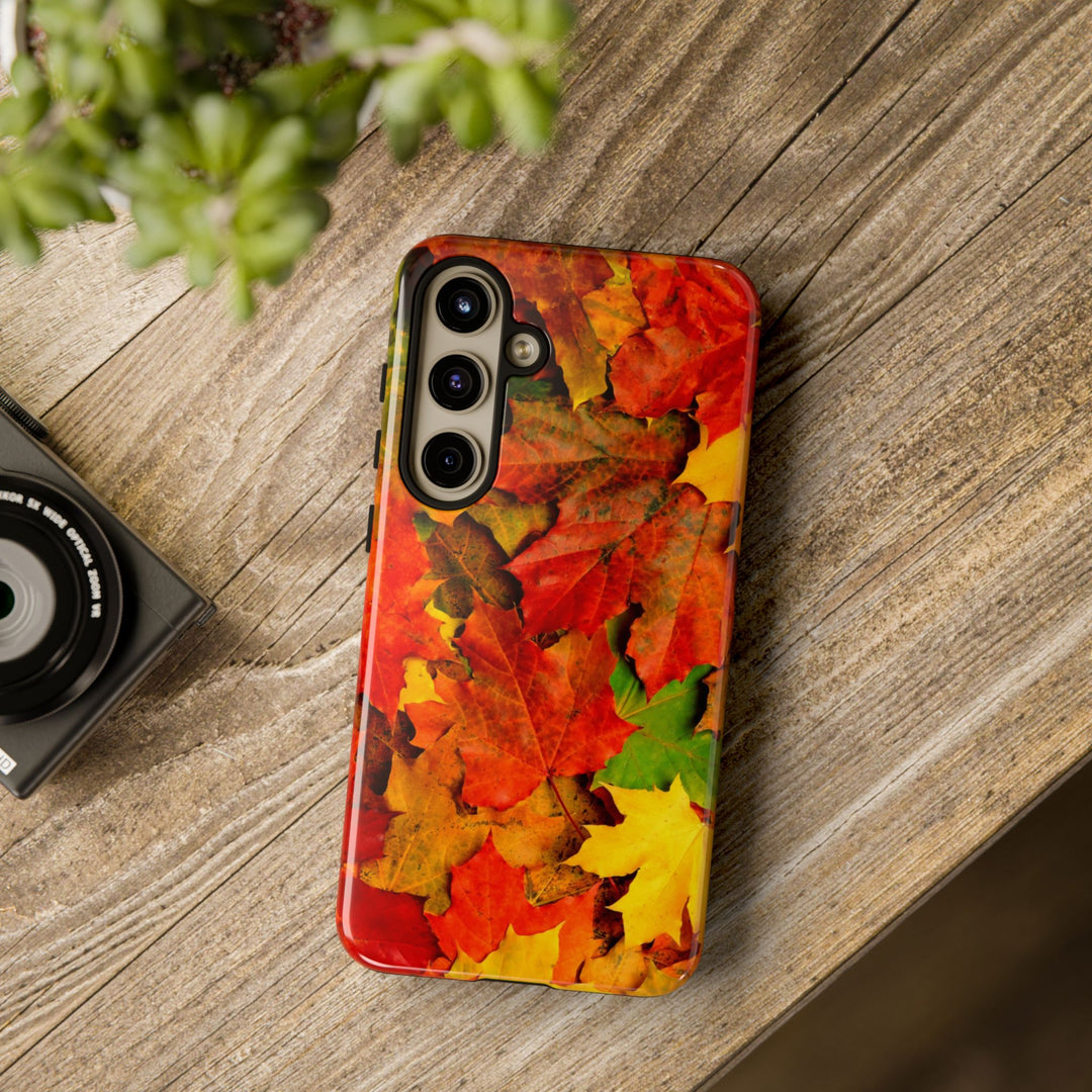 Fall Leaves Impact Resistant, Cute Phone Cases for Samsung S24, S23, S22, S21, IPhone 15 pro Iphone 14 pro Iphone 13 IPhone 12 Iphone 11 - Studio40ParkLane