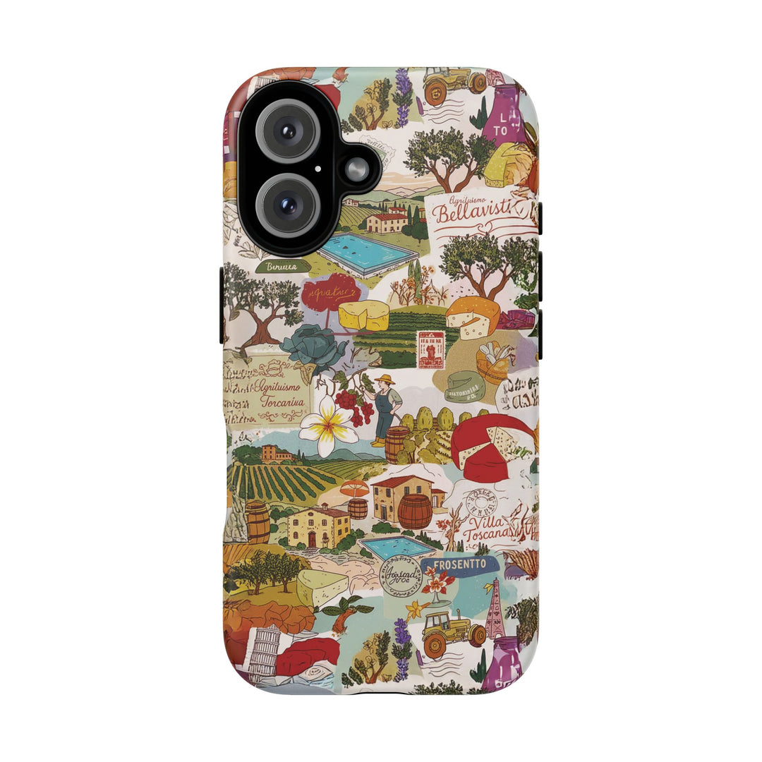 Italy Tuscany Coquette Collage Tough Premium Phone Case - For iPhone 17 Pro Max iPhone 16 Pro iPhone 15 Iphone 14 Plus 13 Pro 12 11 10 XR - Studio40ParkLane