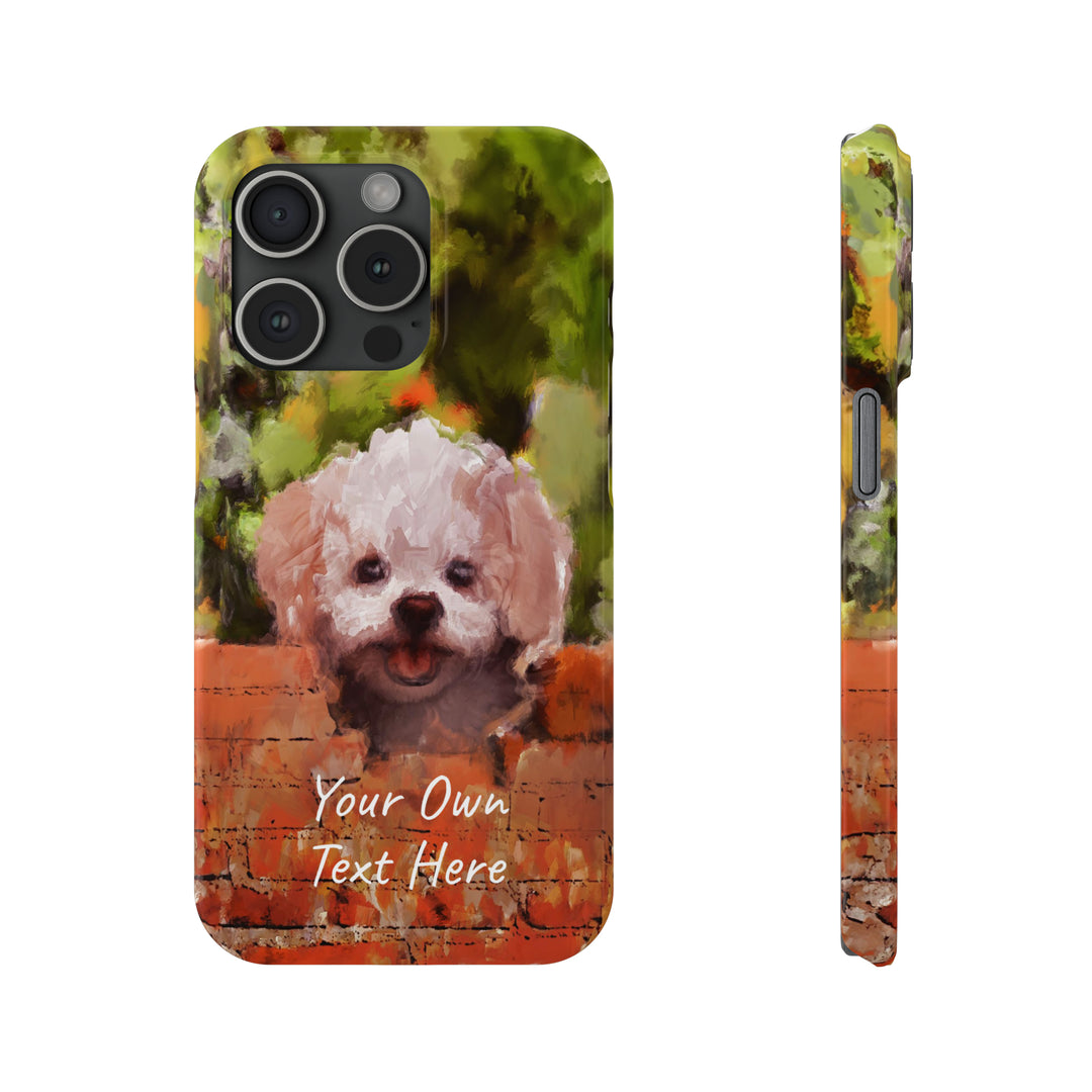 Slim Personalized Cute iPhone Cases - | iPhone 15 Case | iPhone 15 Pro Max Case, Iphone 14 Case, Iphone 14 Pro Max, Iphone 13, Bichon Frise Dog - Studio40ParkLane