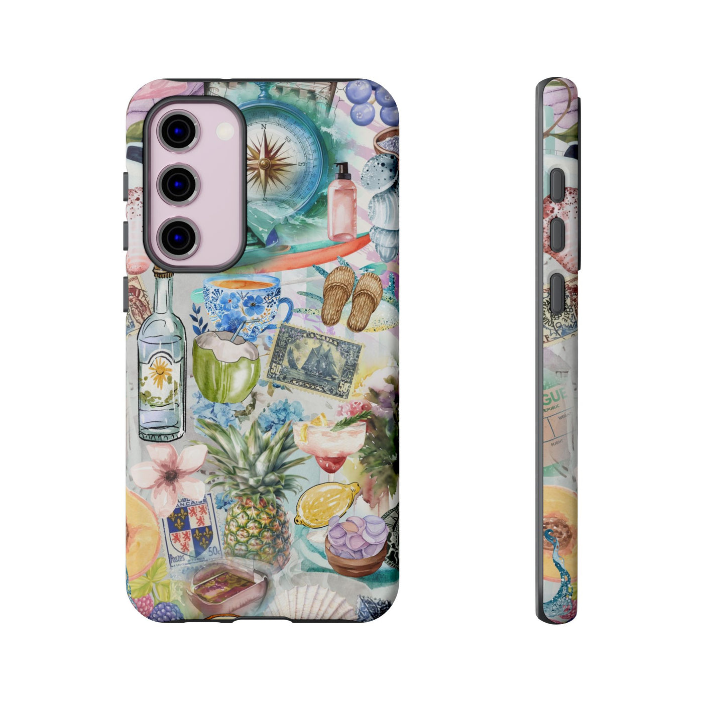 Impact Resistant, Travel Coquette Collage, Cute Phone Cases for Samsung S24, S23, S22, S21, IPhone 15 pro Iphone 14 pro Iphone 13 IPhone 12 Iphone 11