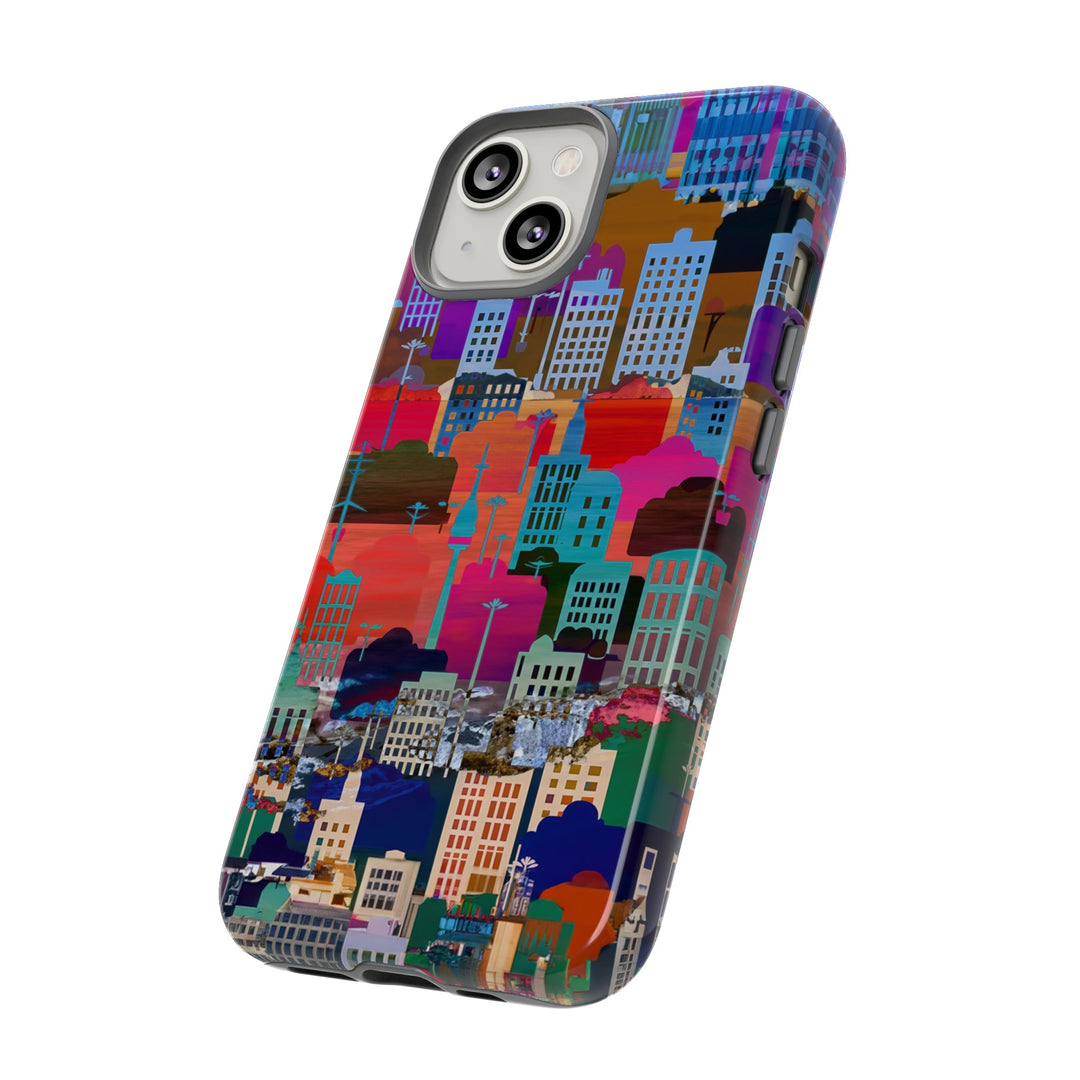 Cute Samsung Case | Cool Iphone Case | Summer City Skyline, Samsung S24, S23, S22, S21, IPhone 15 Case | Iphone 14 Case, Iphone 13 Case - Studio40ParkLane