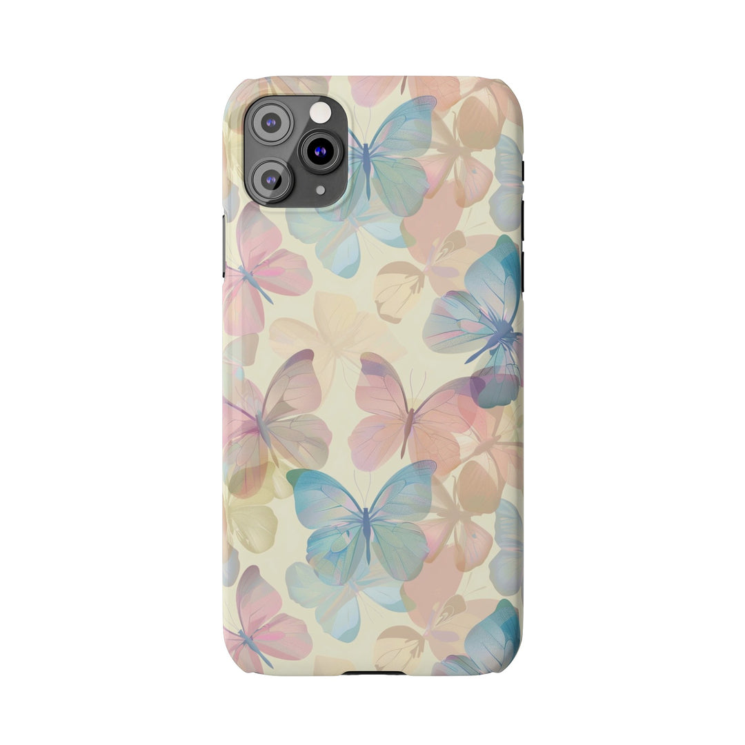 Slim Cute Phone Cases for Iphone - | iPhone 15 Case | iPhone 15 Pro Max Case, Iphone 14 Case, Iphone 14 Pro Max, Iphone 13, Summer Pastel Butterflies - Studio40ParkLane
