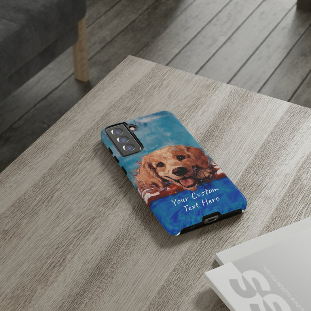 Personalize this Cute Samsung Phone Case | Golden Retriever Dog Samsung Phone Case | Galaxy S23, S22, S21, S20 | Personalized Samsung Cases - Studio40ParkLane