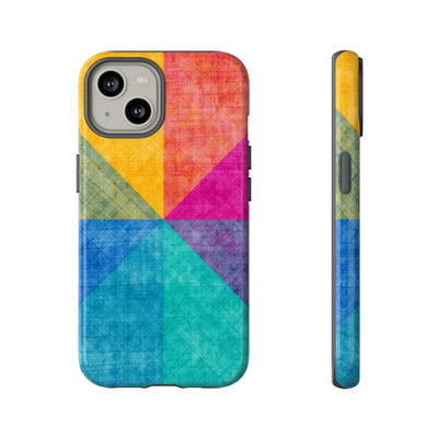 Impact Resistant, Colored Shapes, Cute Phone Cases for Samsung S24, S23, S22, S21, IPhone 15 pro Iphone 14 pro Iphone 13 IPhone 12 Iphone 11