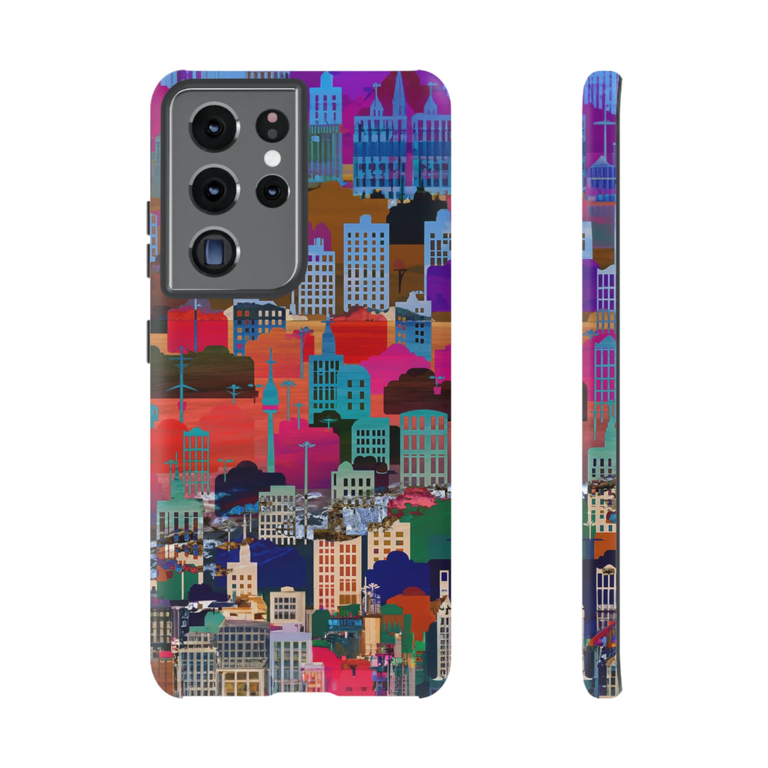 Cute Samsung Case | Cool Iphone Case | Summer City Skyline, Samsung S24, S23, S22, S21, IPhone 15 Case | Iphone 14 Case, Iphone 13 Case - Studio40ParkLane