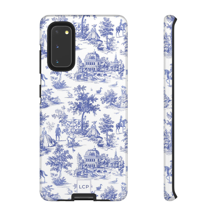 Personalized Custom French Toile Tough Cute Phone Case For Apple iPhone 18, 17, 16, 15 14, Pro Max, Samsung Galaxy S26, S25, S24 Plus Ultra