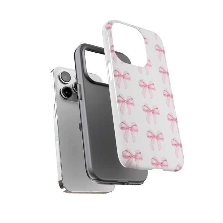 Pink Bows Cute Phone Case, for IPhone 16 Pro Max | Iphone 15, Iphone 14, IPhone 13 Case, 11 8 7, Samsung Galaxy S24, S23, S22, S21, 2 Layer Protection - Studio40ParkLane