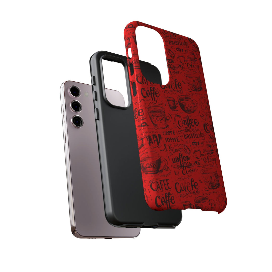 Cute Samsung Phone Case | Aesthetic Samsung Phone Case | Galaxy S23, S22, S21, S20 | Red Black Coffee, Protective Phone Case - Studio40ParkLane