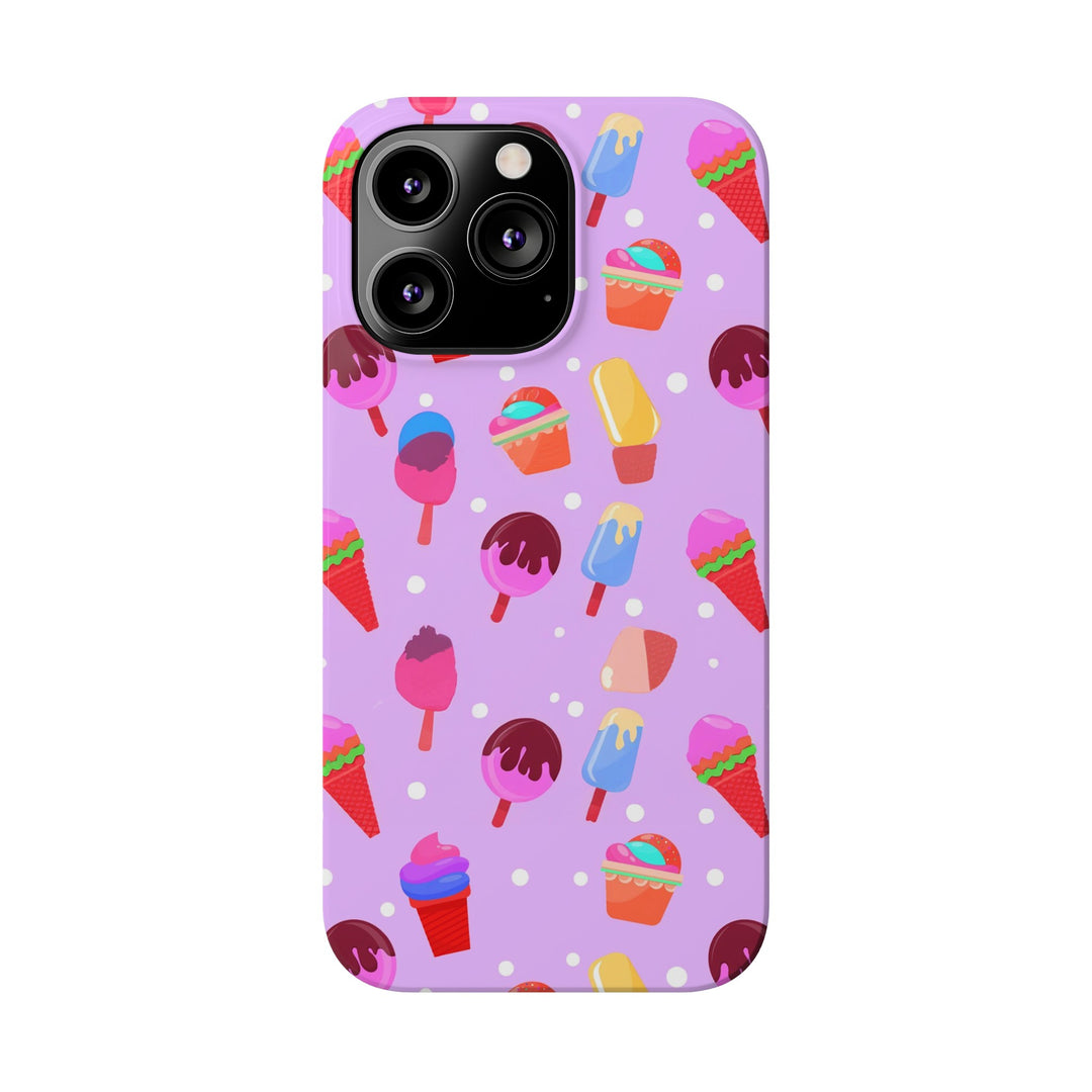 Slim Cute Phone Cases for Iphone - | iPhone 15 Case | iPhone 15 Pro Max Case, Iphone 14 Case, Iphone 14 Pro Max, Iphone 13, Summer Ice - cream Pink - Studio40ParkLane
