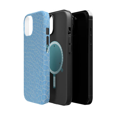 Non Leather Blue Color Pattern Magsafe Cute Phone Case for Iphone Gift for Her, | iPhone 15 Case | iPhone 15 Pro Max Case, Iphone 14, Iphone 14 Pro Max, Iphone 13, Iphone 16