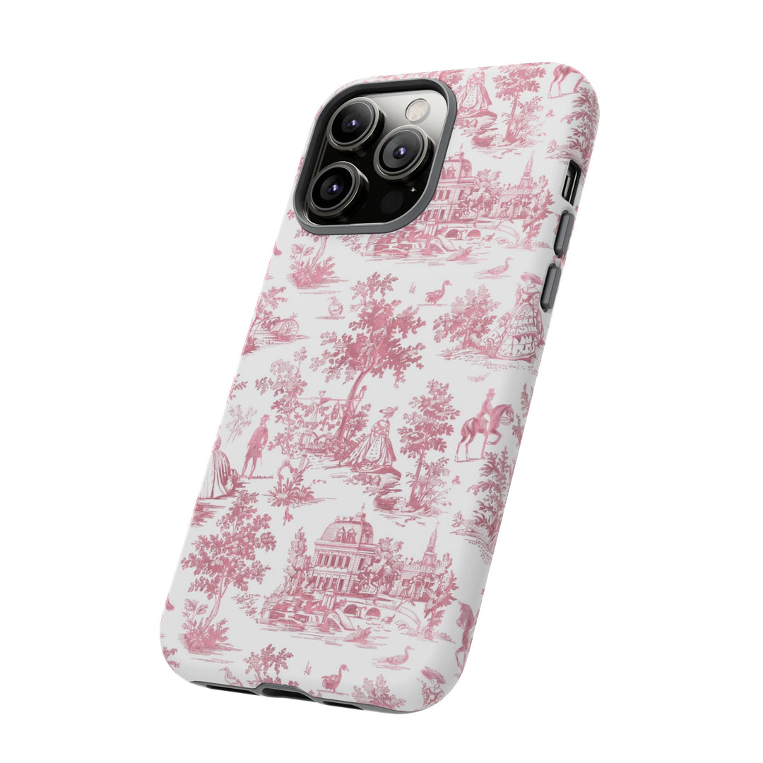 Premium Tough French Toile Gift for Her Cute Phone Cases for Samsung S25, S24, S23, S22, S21 Iphone, 16, 15, 14, 13, 12 Plus Max Pro Ultra - Studio40ParkLane