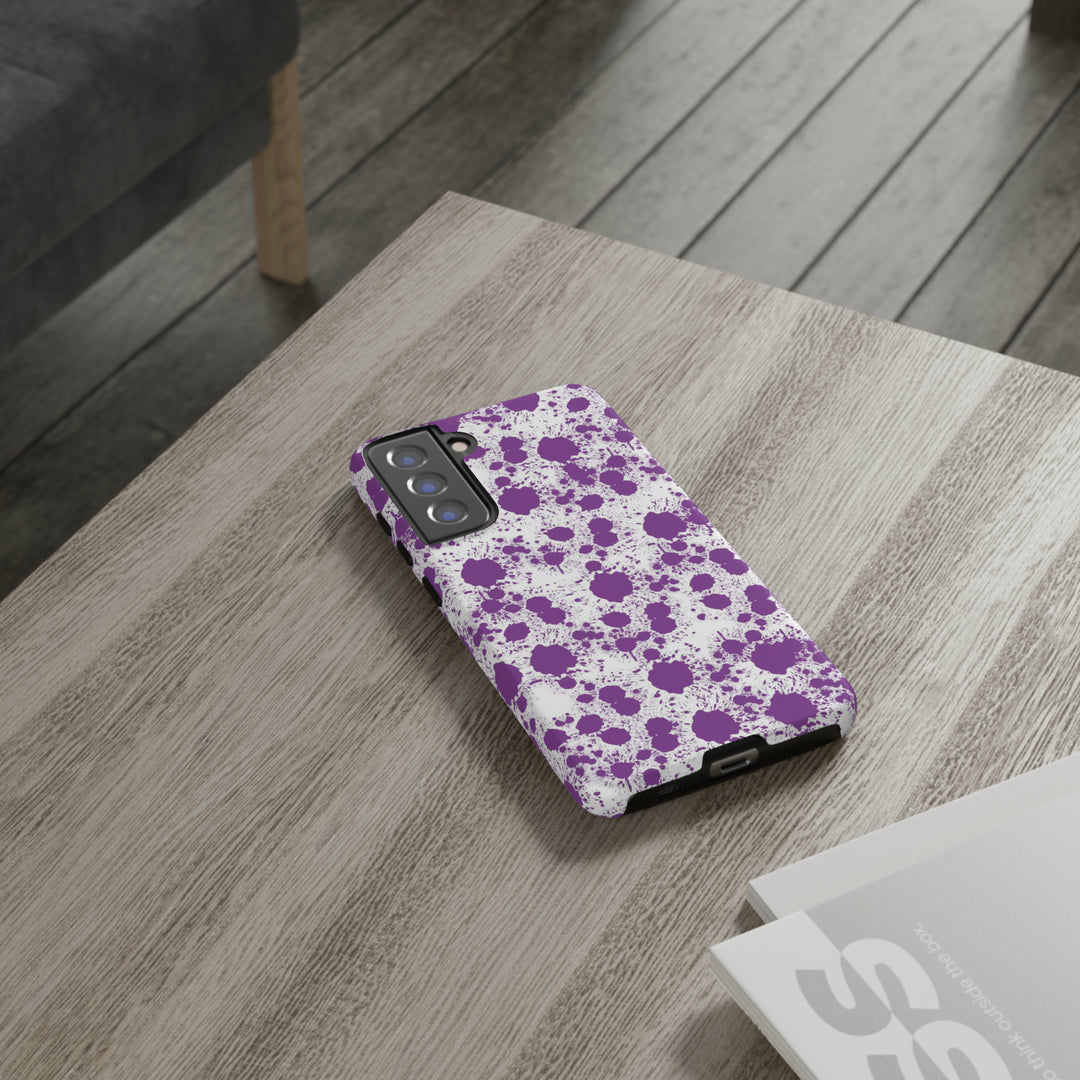 Cool Phone Case | Aesthetic Phone Case | Paint Splash Purple | For Samsung Galaxy S23, S22, S21, S20 | Luxury Double Layer | Cute - Studio40ParkLane