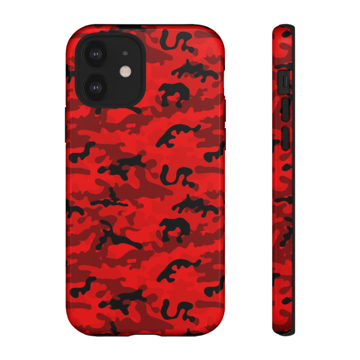 Impact Resistant, Red Camo Camouflage, Cute Phone Cases for Samsung S24, S23, S22, S21, IPhone 15 pro Iphone 14 pro Iphone 13 IPhone 12 Iphone 11 - Studio40ParkLane