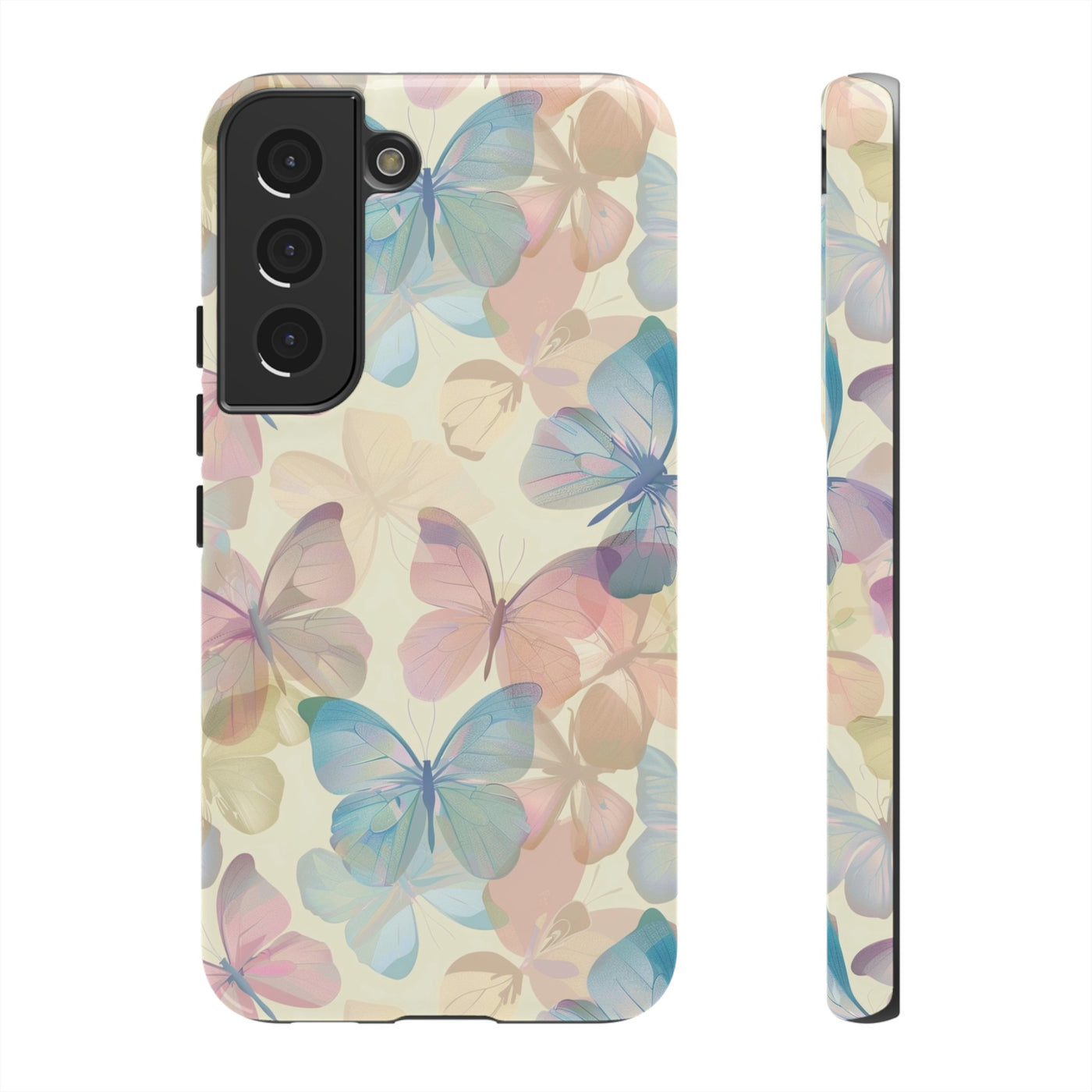 Cute Samsung Case | Cool Iphone Case | Summer Pastel Butterflies, Samsung S24, S23, S22, S21, IPhone 15 Case | Iphone 14 Case, Iphone 13 Case