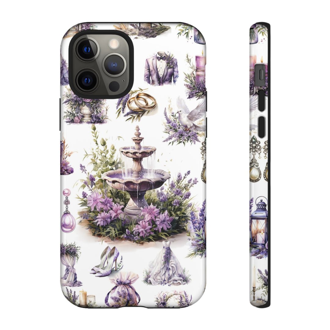 Impact Resistant, Lavender Wedding, Cute Phone Cases for Samsung S24, S23, S22, S21, IPhone 15 pro Iphone 14 pro Iphone 13 IPhone 12 Iphone 11 - Studio40ParkLane