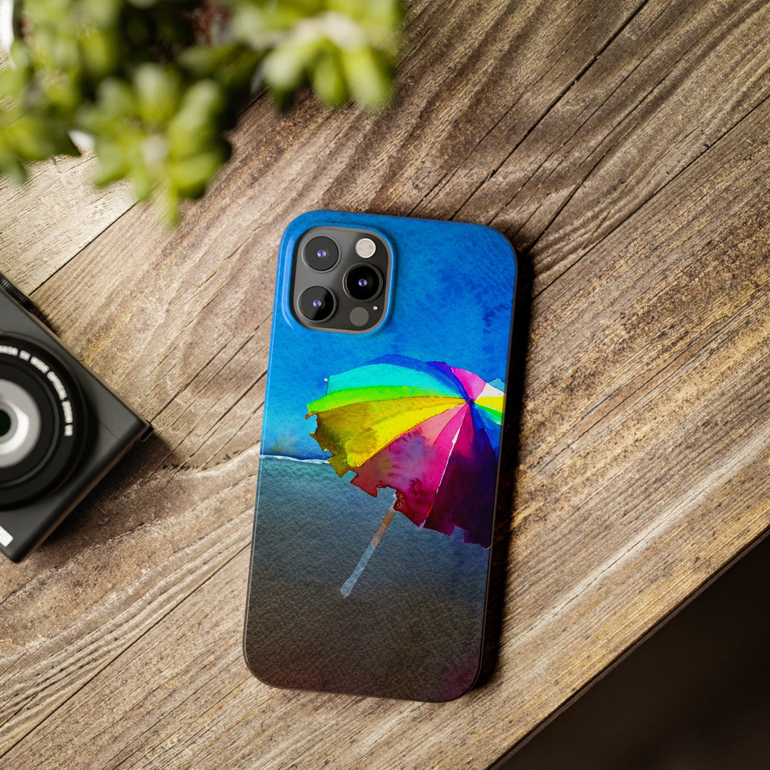 Slim Cute Phone Cases for Iphone - | iPhone 15 Case | iPhone 15 Pro Max Case, Iphone 14 Case, Iphone 14 Pro Max, Iphone 13, Summer Beach Umbrella - Studio40ParkLane