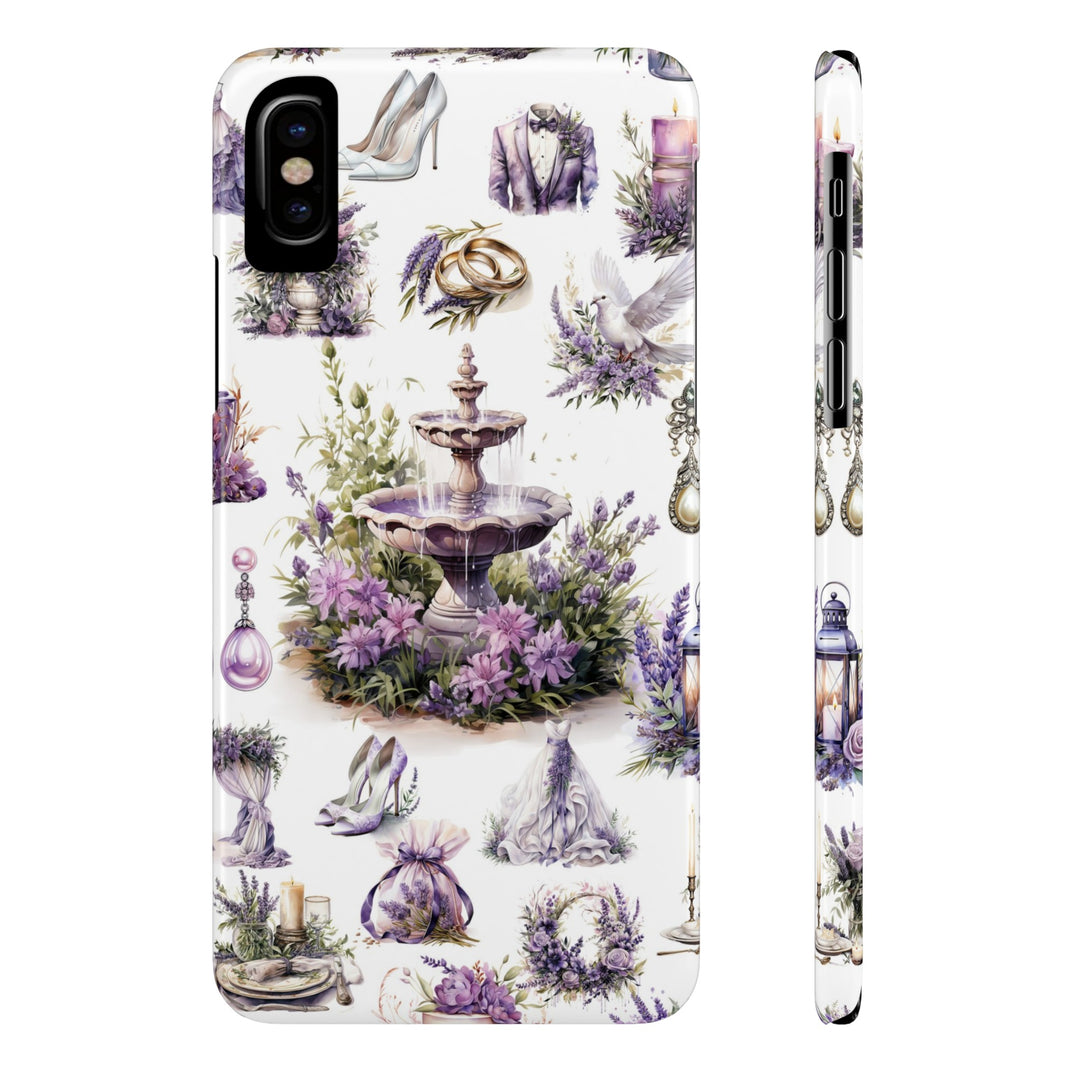 Slim Cute Phone Cases for Iphone | iPhone 15 Case | iPhone 15 Pro Max Case, Iphone 14, Iphone 14 Pro Max, Iphone 13, Lavender Wedding Theme - Studio40ParkLane