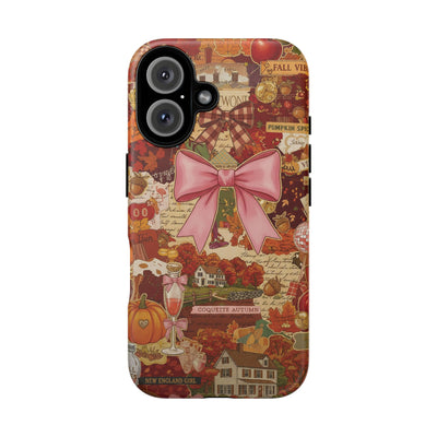 New England Fall Coquette Collage Tough Premium Phone Case - For iPhone 16 Pro Max iPhone 15 Pro iPhone Iphone 14 Plus 13 Pro 12 11 10 XR XS