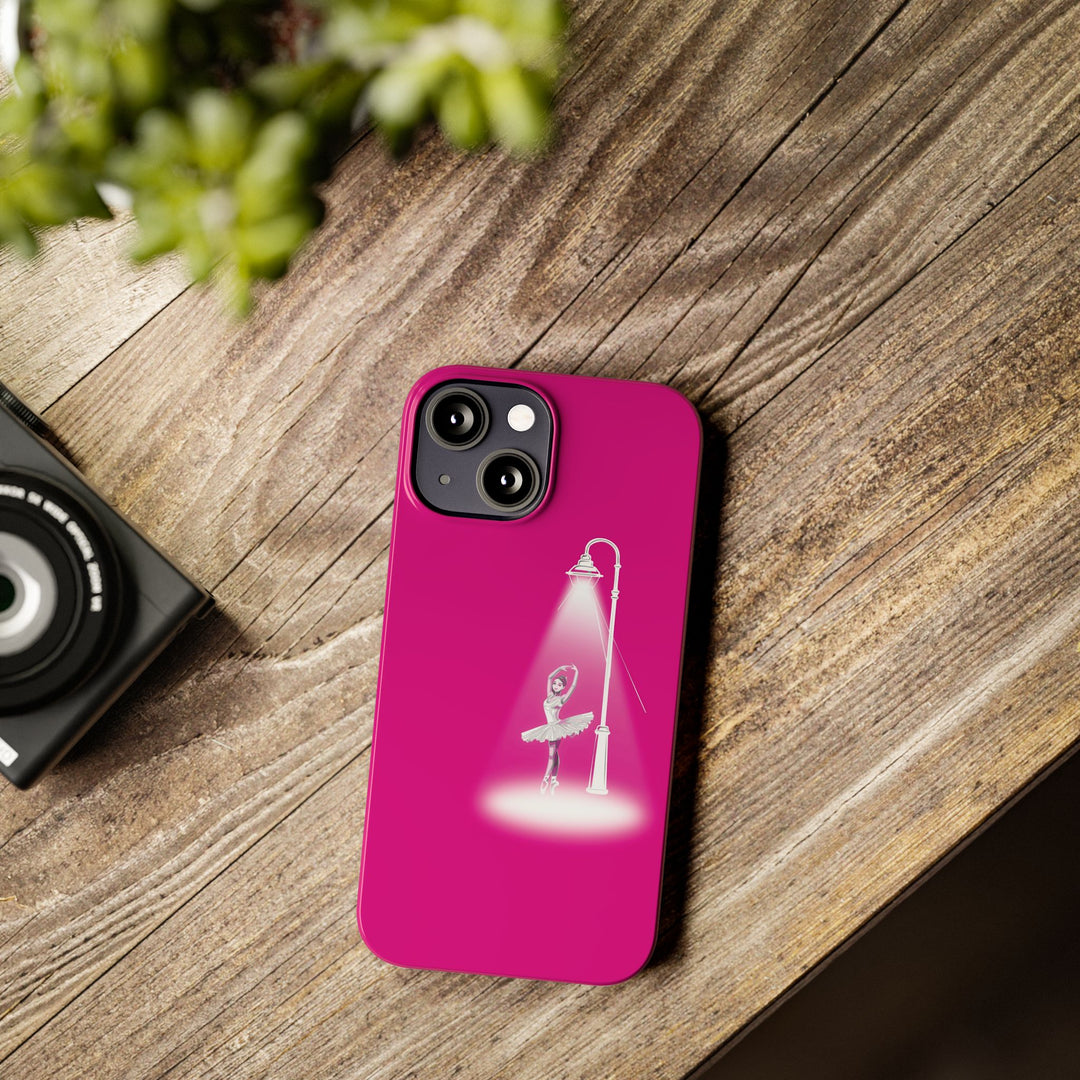 Slim Pink Ballet Dancer Spotlight Gift for Her Cute Phone Cases for Iphone 16 Pro Max | iPhone 15 Case | iPhone 15 Pro Max Case, Iphone 14, 13, 12, 11, 10, 8, 7 - Studio40ParkLane