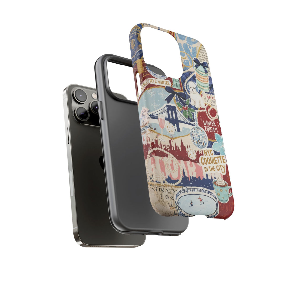 New York Winter Coquette Collage Tough Premium Phone Case - For iPhone 17 Pro Max iPhone 16 Pro iPhone 15 Iphone 14 Plus 13 Pro 12 11 10 XR
