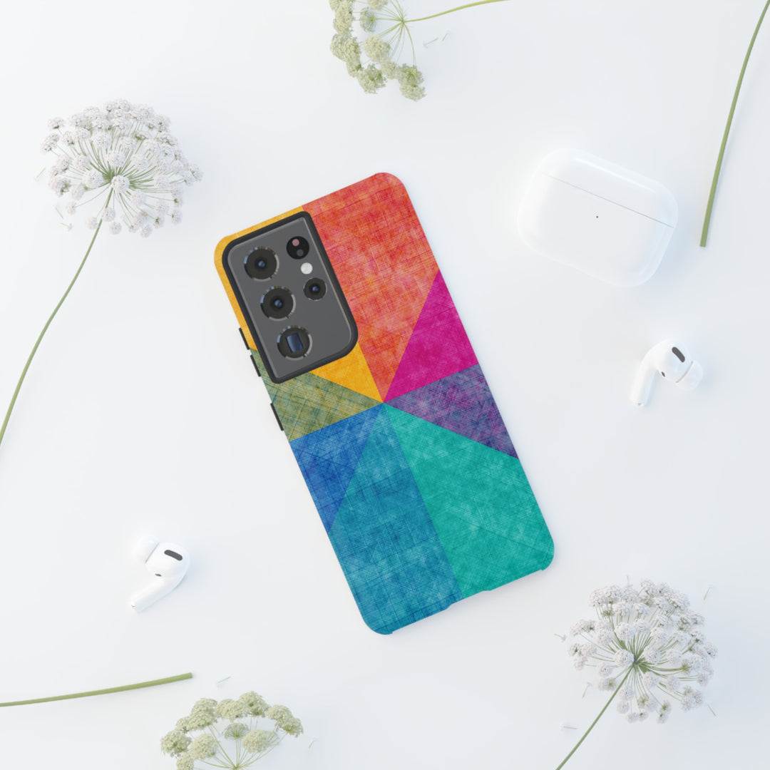Impact Resistant, Colored Shapes, Cute Phone Cases for Samsung S24, S23, S22, S21, IPhone 15 pro Iphone 14 pro Iphone 13 IPhone 12 Iphone 11 - Studio40ParkLane