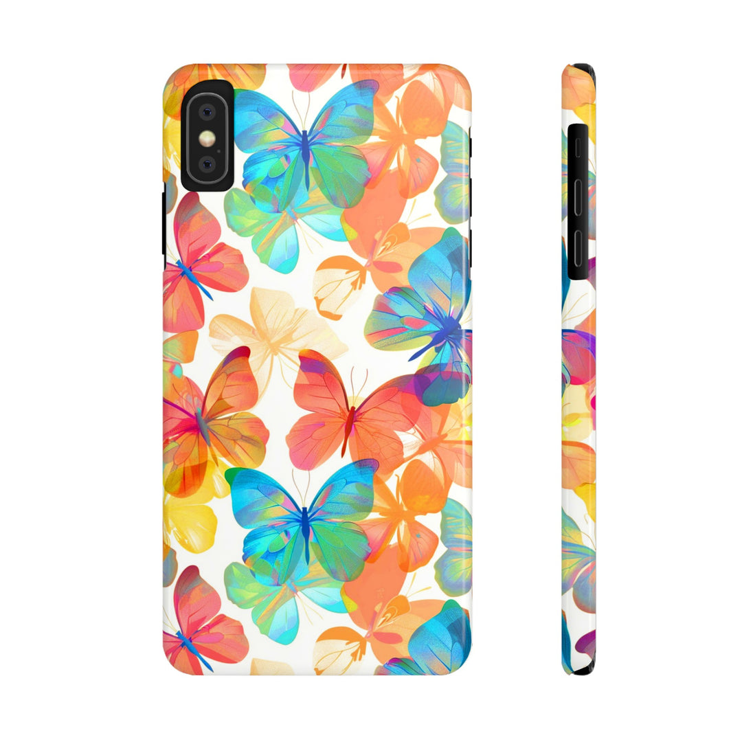 Slim Cute Phone Cases for Iphone - | iPhone 15 Case | iPhone 15 Pro Max Case, Iphone 14 Case, Iphone 14 Pro Max, Iphone 13, Summer Bright Butterflies - Studio40ParkLane
