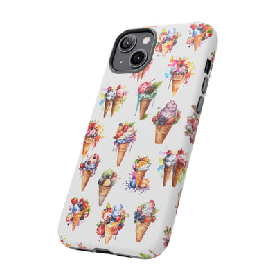 Impact Resistant, Summer Icecream, Cute Phone Cases for Samsung S24, S23, S22, S21, IPhone 15 pro, Iphone 14 pro, Iphone 13 IPhone 12, Iphone 11