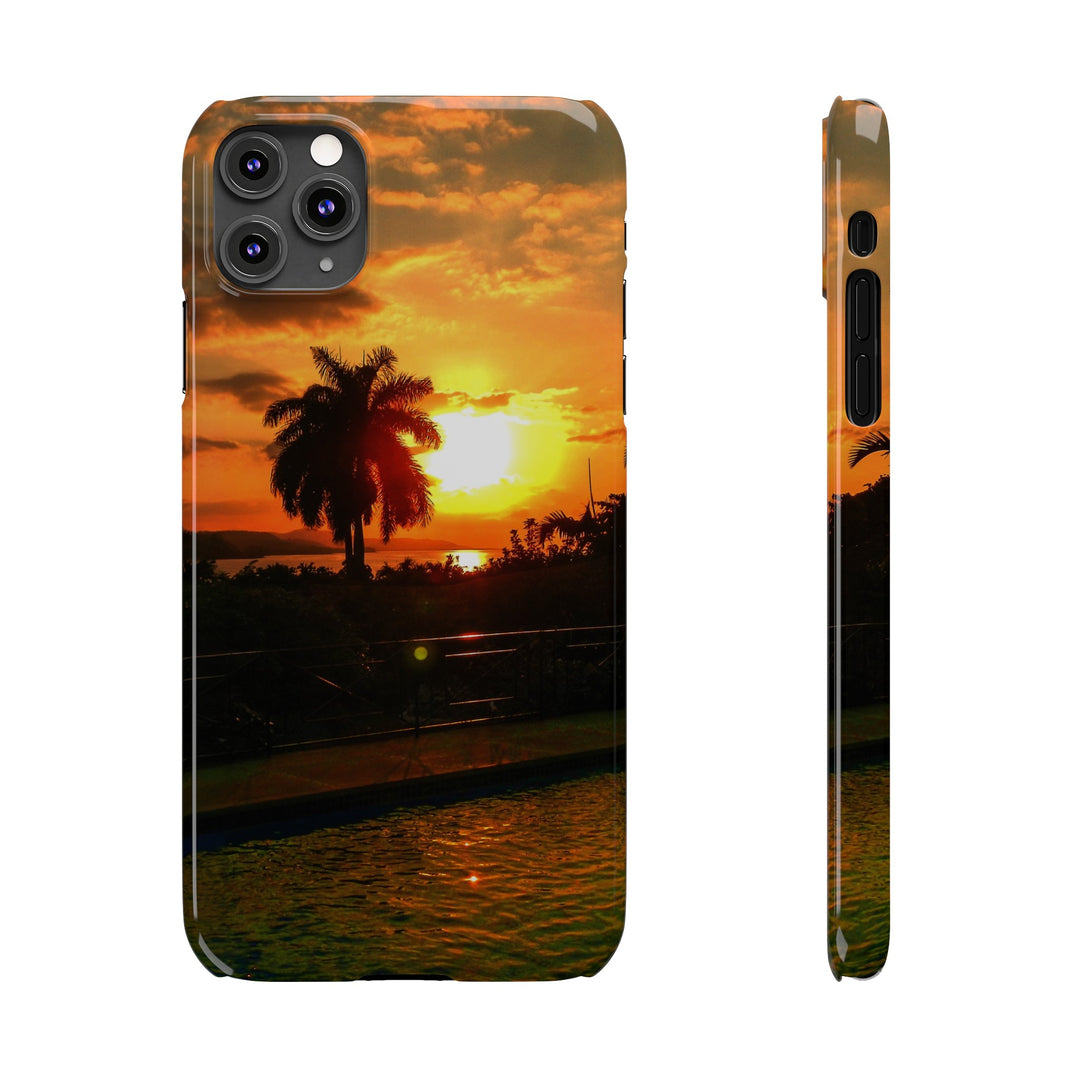 Slim Cute Phone Cases for Iphone - | iPhone 15 Case | iPhone 15 Pro Max Case, Iphone 14 Case, Iphone 14 Pro Max, Iphone 13, Summer Jamaica Sunset - Studio40ParkLane