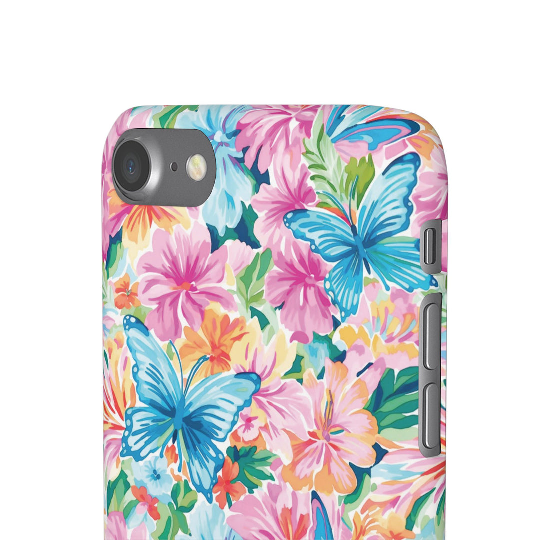 Sleek Snap Butterflies Flowers Cute Phone Case for iPhone 16 15 14 13 12 11 X Xs Max Xr Pro Plus Samsung Galaxy S24 S23 S22 S21 S20 Ultra