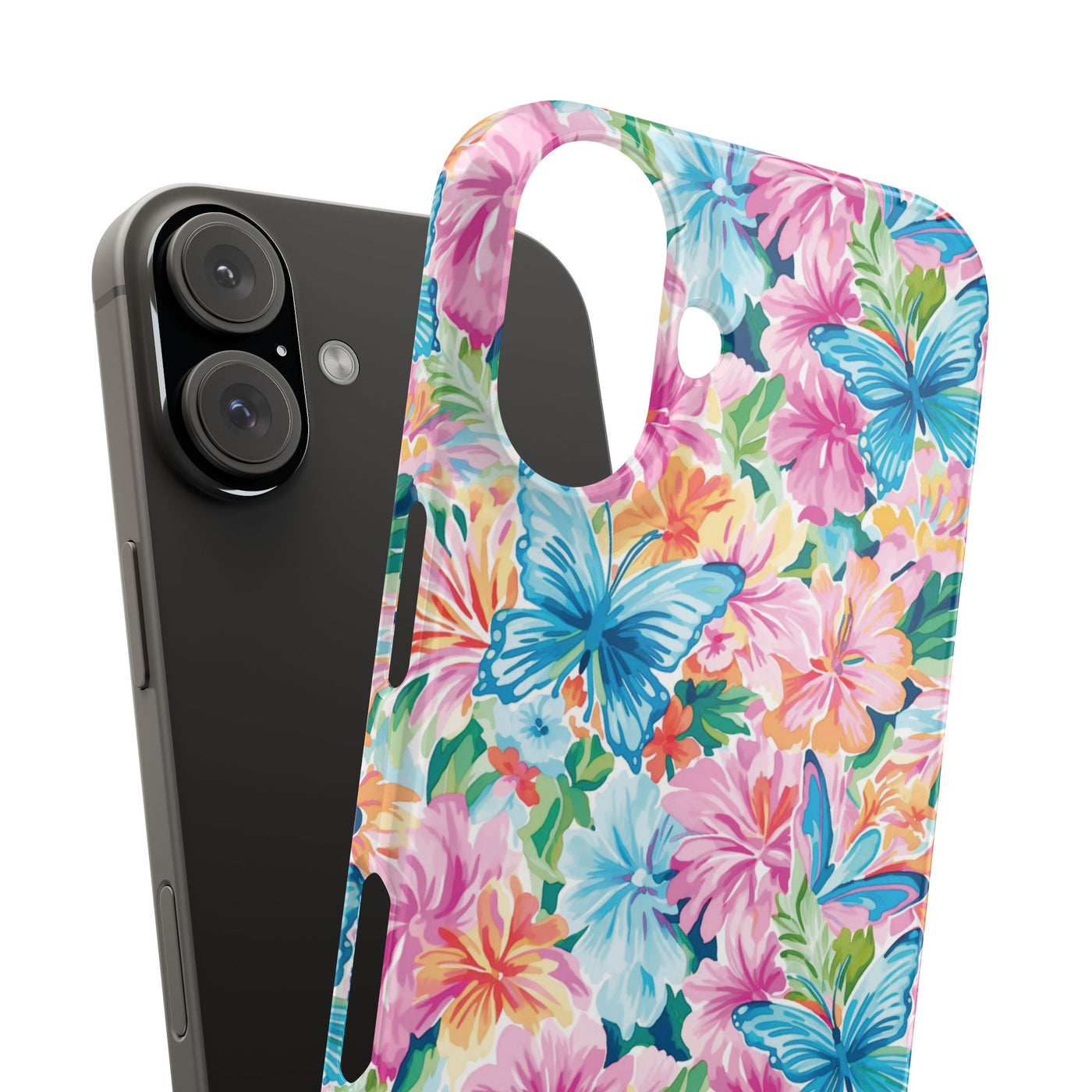Slim Butterflies Flowers Gift for Her Cute Phone Cases for Iphone 16 Pro Max | iPhone 15 Case | iPhone 15 Pro Max Case, Iphone 14, 13, 12, 11, 10, 8, 7