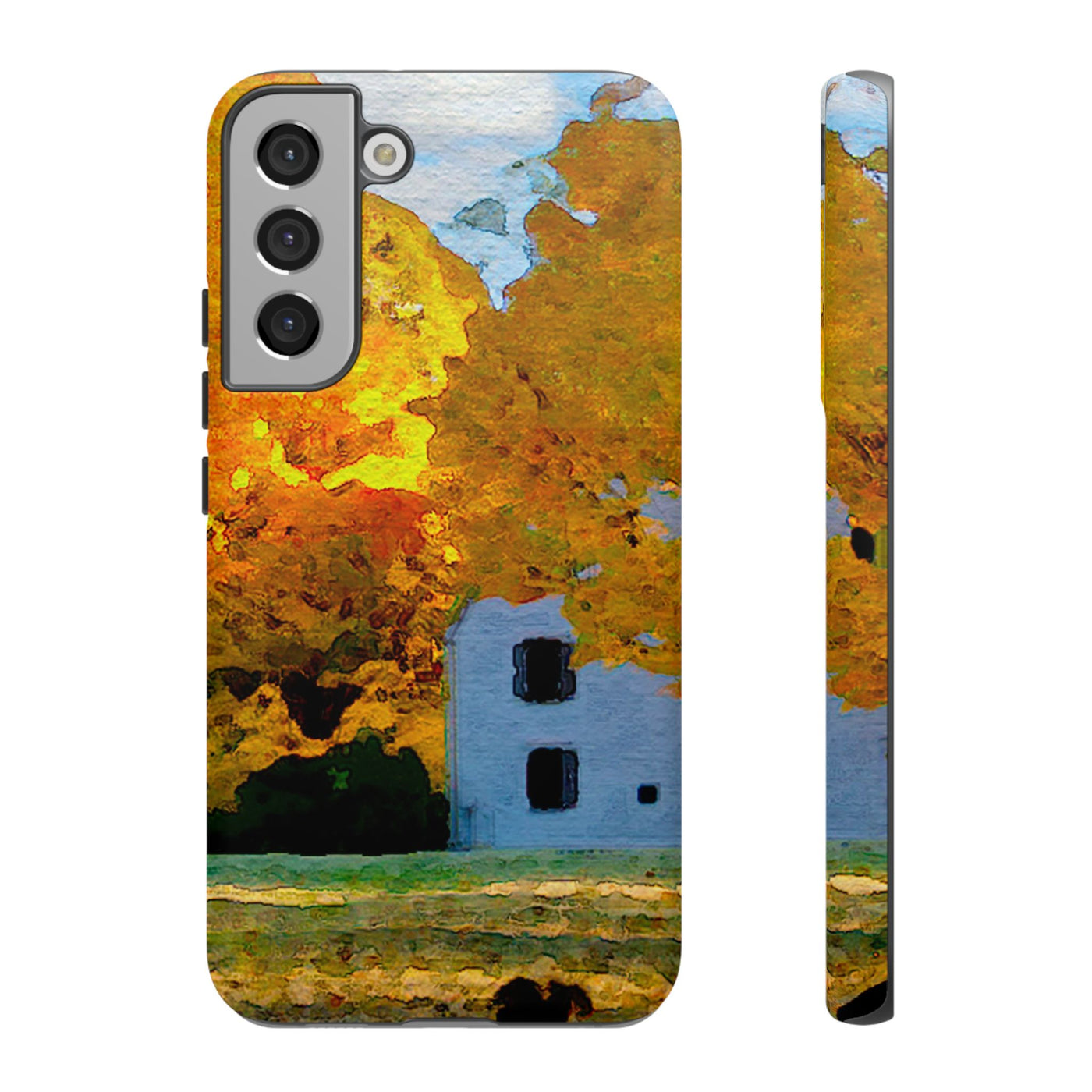 Impact Resistant, Fall Leaves Watercolor, Cute Phone Cases for Samsung S24, S23, S22, S21, IPhone 15 pro Iphone 14 pro Iphone 13 IPhone 12 Iphone 11