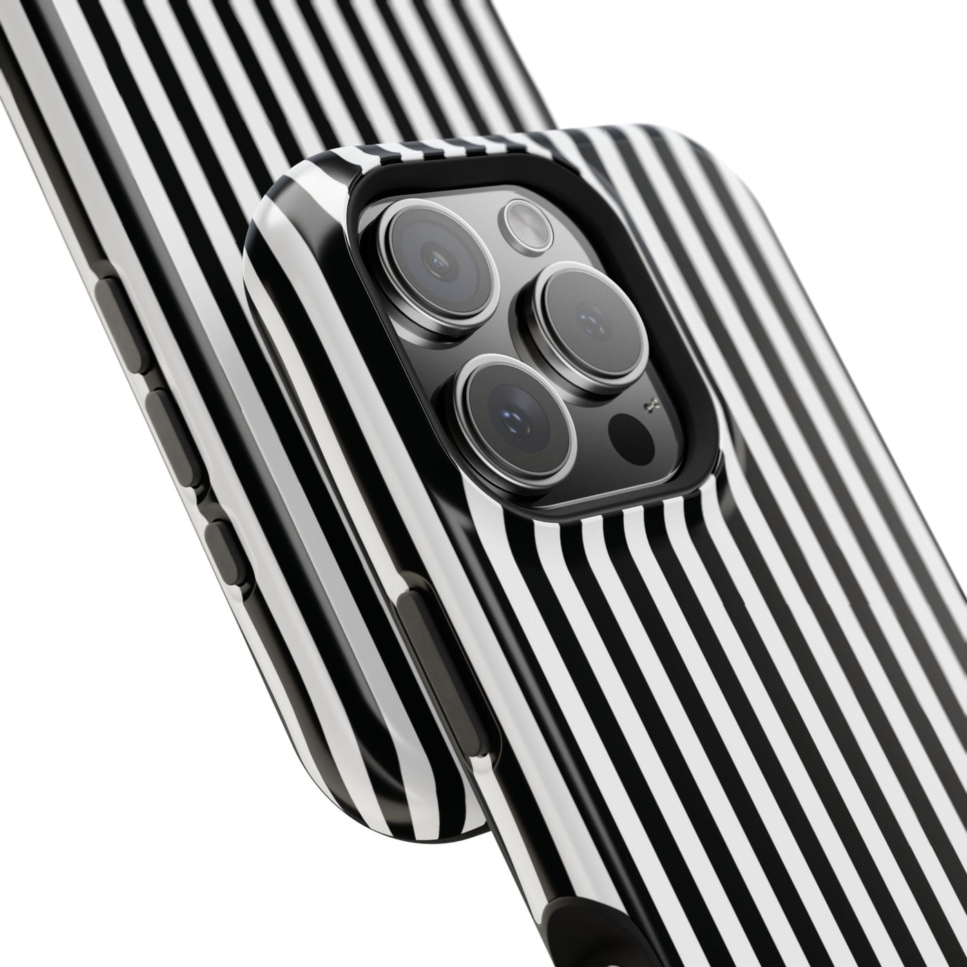 Custom Personalized Black White Striped Magsafe Phone Case for Iphone 17 - | iPhone 16 Pro Max Case | iPhone 15 Case Iphone 14 13 12 11 10 - Studio40ParkLane