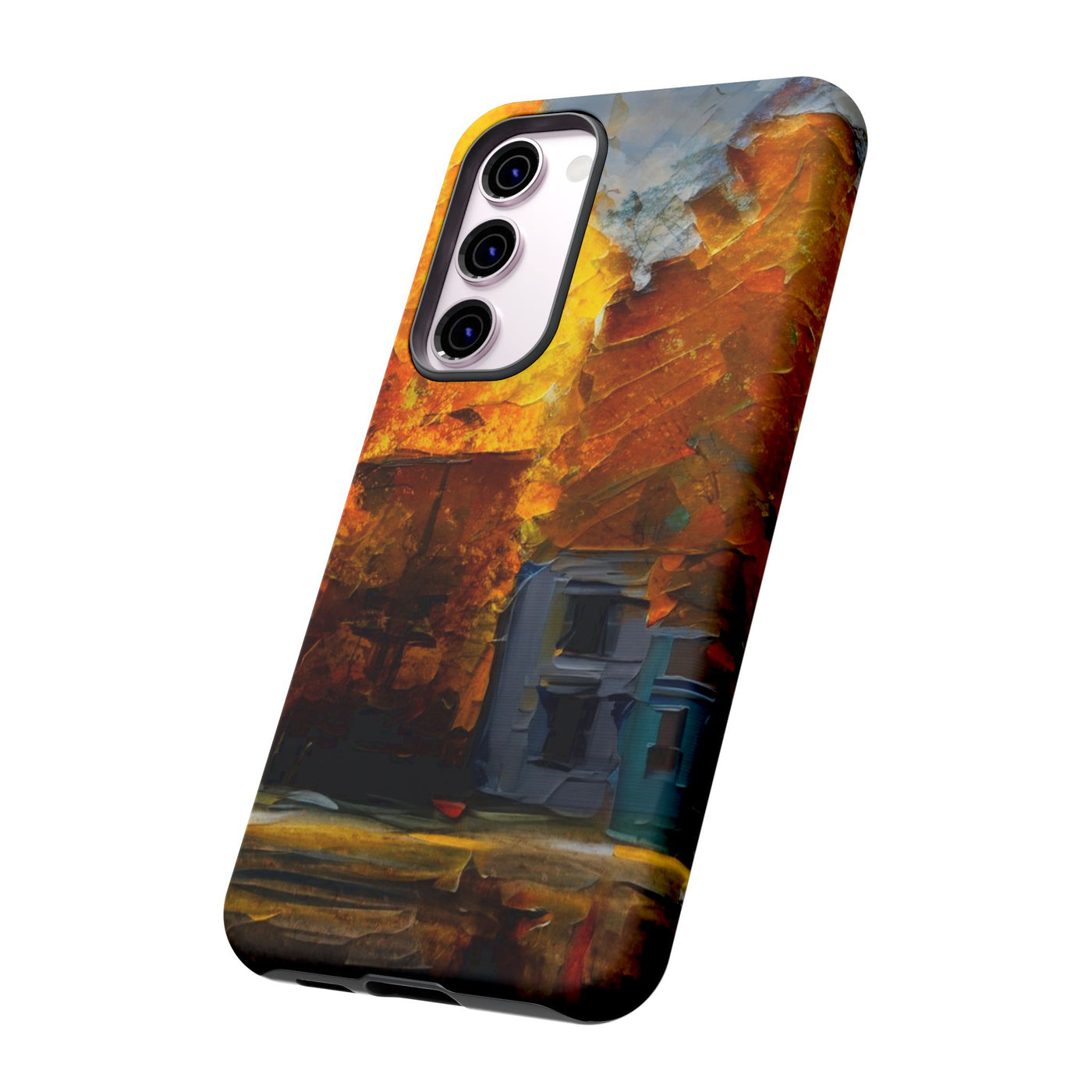 Impact Resistant, Fall Leaves Oil Painting, Cute Phone Cases for Samsung S24, S23, S22, S21, IPhone 15 pro Iphone 14 pro Iphone 13 IPhone 12 Iphone 11