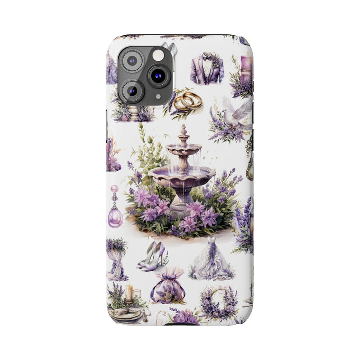 Slim Cute Phone Cases for Iphone | iPhone 15 Case | iPhone 15 Pro Max Case, Iphone 14, Iphone 14 Pro Max, Iphone 13, Lavender Wedding Theme - Studio40ParkLane